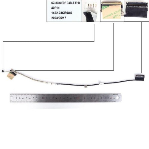 Cable lcd led asus g712l g731g g532l g732l s7d 40pin 0.5. 1422 03cr0as 6017b1432701 1422 03cn0as 14005 03080000