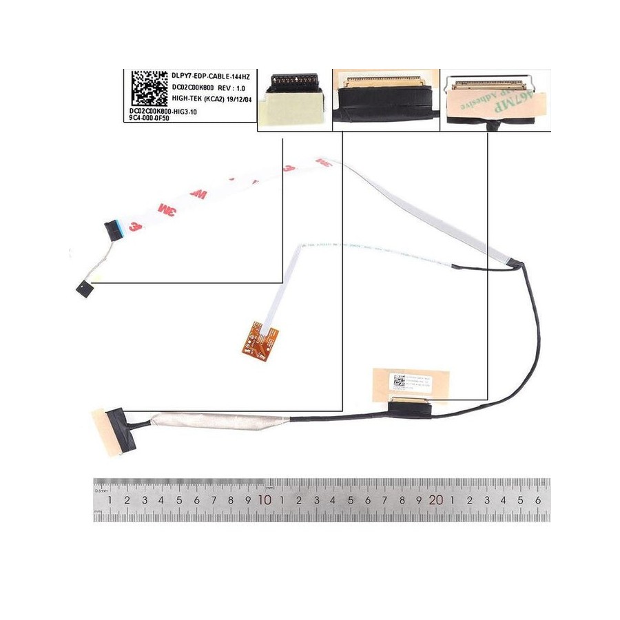 Cable lcd led lenovo y730 15 y730 15ich y740 17irhg 40pin. dc02c00k800