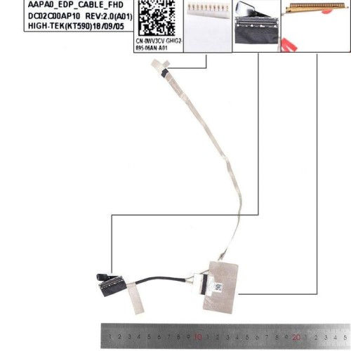 Cable lcd led dell precision 7510 7520 m7510 m7520 p53f 30 pines dc02c00ap10 0wv3cv