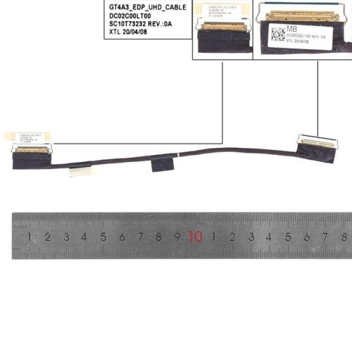 Cable lcd led lenovo thinkpad t490s t495s t14s ft491 01yn276 40pin uhd. dc02c00lt00