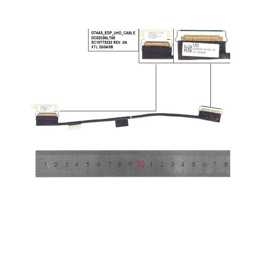 Cable lcd led lenovo thinkpad t490s t495s t14s ft491 01yn276 40pin uhd. dc02c00lt00