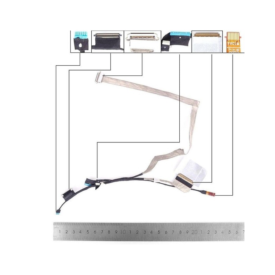 Cable lcd led dell 7420 e7420 7200 p135g 40pin 0.5. dc02c00r100 09wv8f