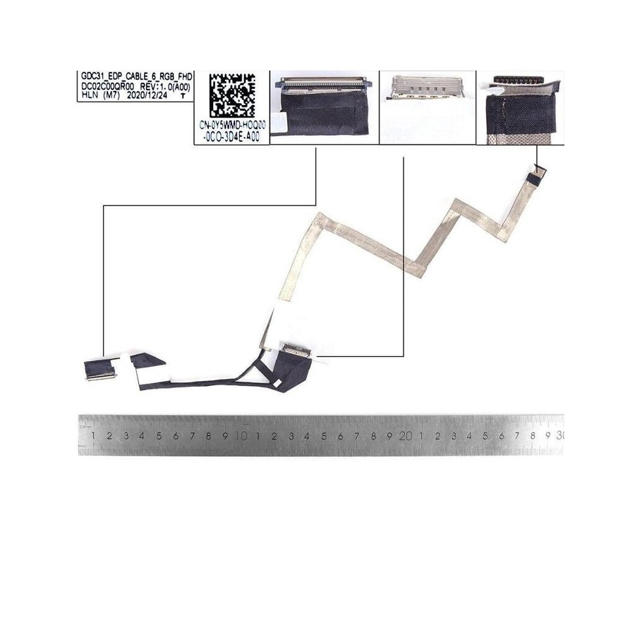 Cable lcd led dell latitude 7320s e7320 30pin0.4 fhd rgb dc02c00qr00 0y5wmd