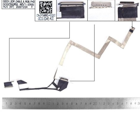 Cable lcd led dell latitude 7320s e7320 30pin0.4 fhd rgb dc02c00qr00 0y5wmd