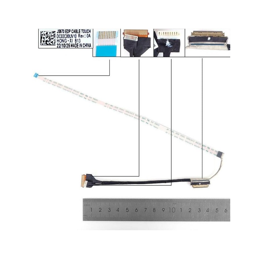 Cable lcd led cable lcd lenovo ideapad 1 15ijl7 js570 con táctil 40pin0.4 dc02c00uv00 dc02c00uv10