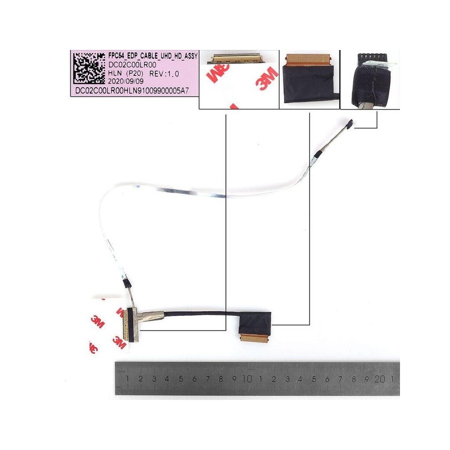 Cable lcd led hp air 15 dh tpn c143 4k 40pin 0.5 uhd 144hz dc02c00lr00