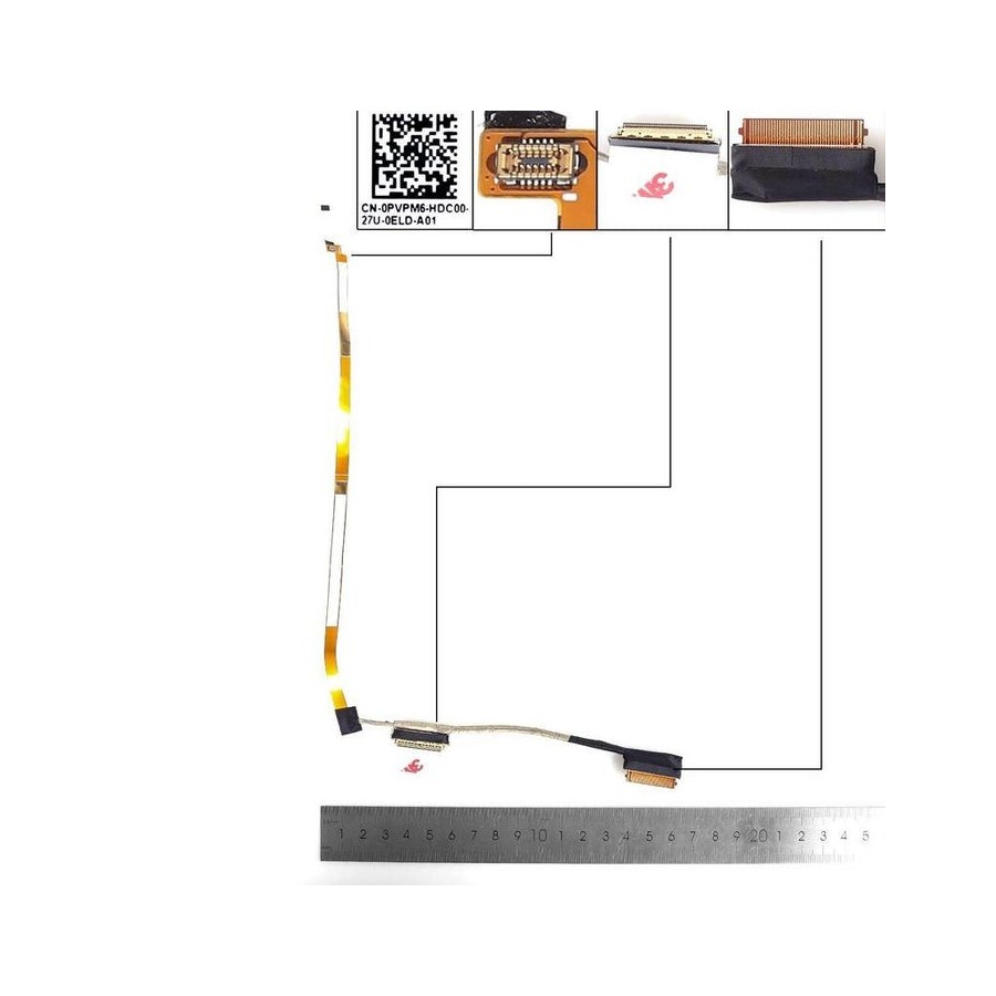 Cable lcd led dell inspiron 3520 3521 3525 40pin. 0pvpm6 dc020040f00