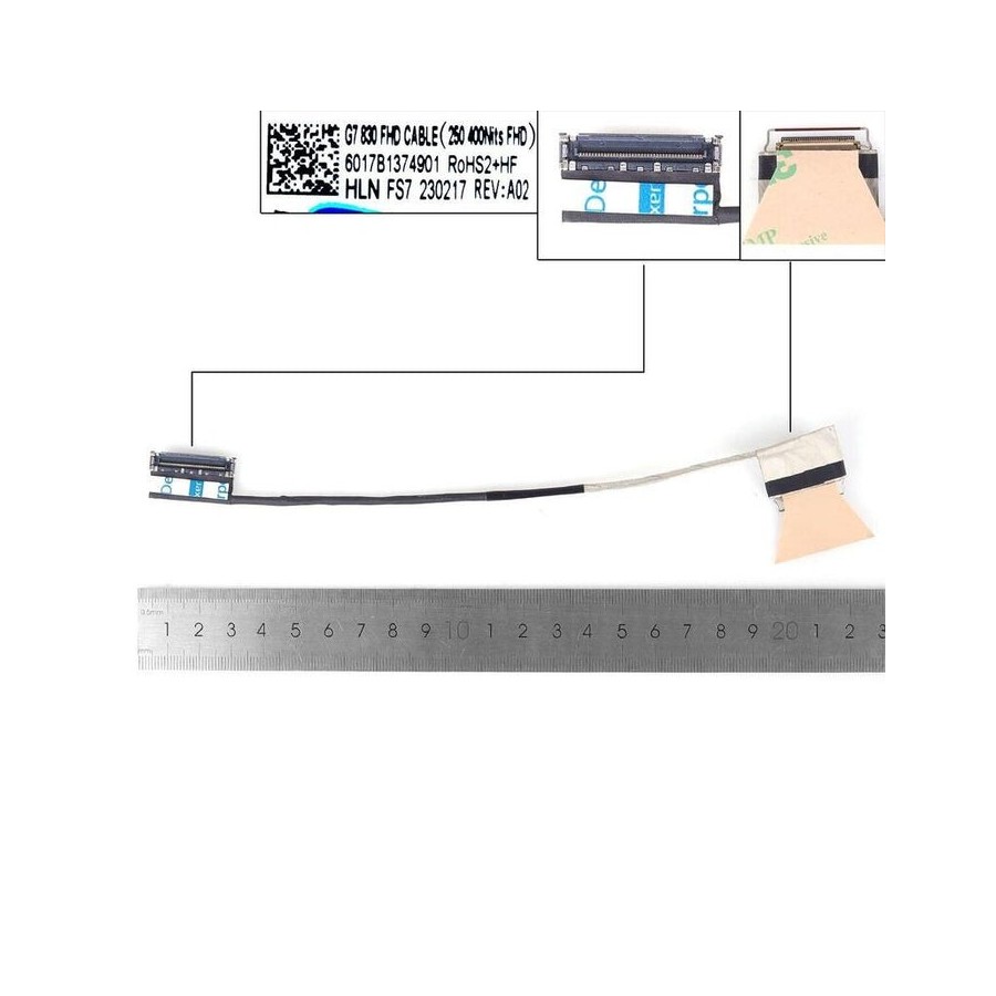 Cable lcd led hp 830 g7 835 g7 30pin0.5 fhd 250 400 nits 6017b1374901
