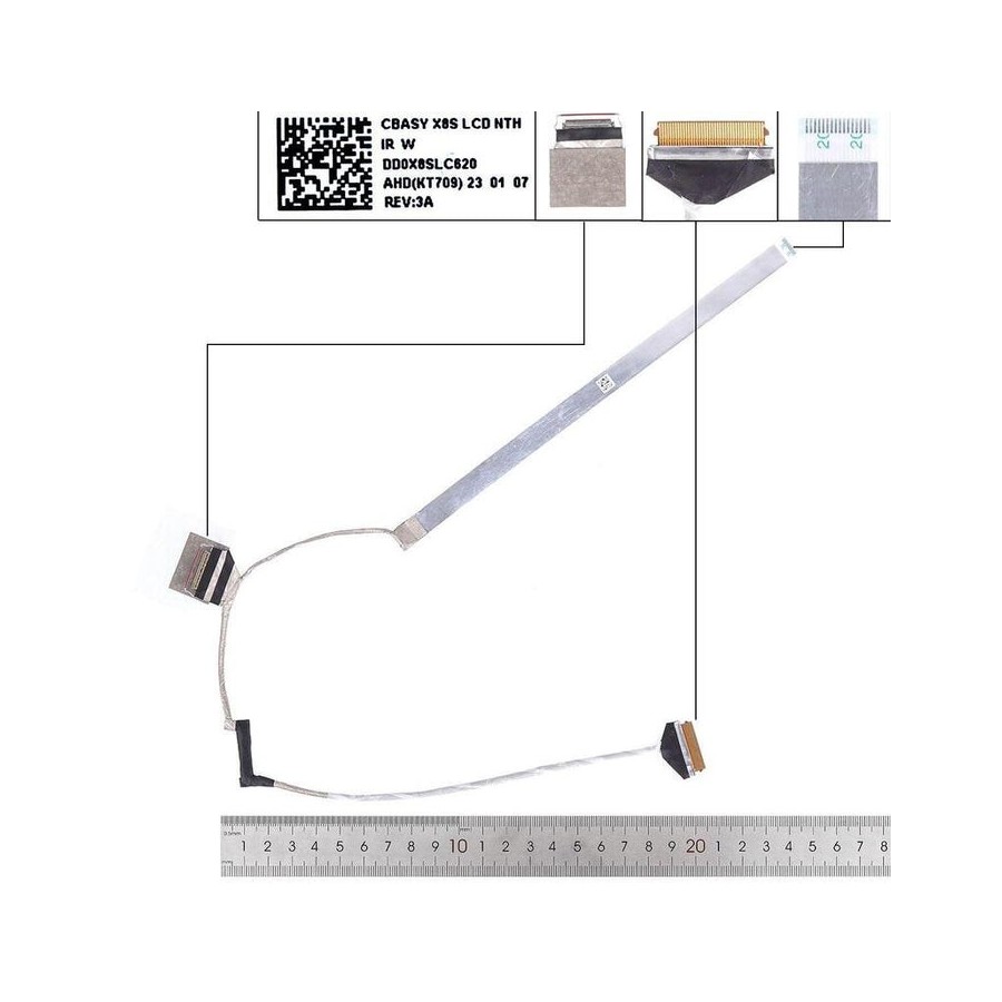 Cable lcd led hp 440 g9 445 g9 nth ir 30pin 0.5. dd0x8slc700 dd0x8slc620