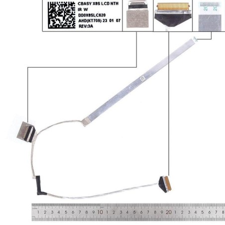 Cable lcd led hp 440 g9 445 g9 nth ir 30pin 0.5. dd0x8slc700 dd0x8slc620