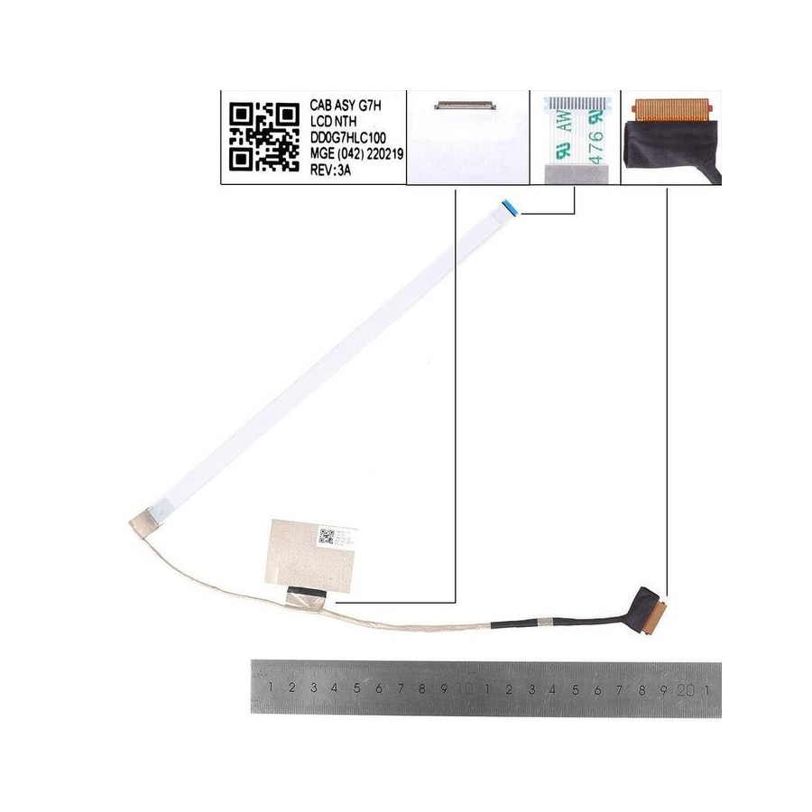 Cable lcd led hp 15 eg 15 eh tpn q245 30pin 0.5 dd0g7hlc100 dd0g7hlc120