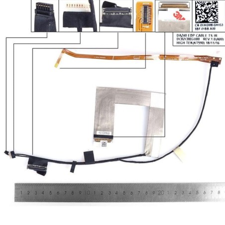 Cable lcd led dell latitude e7490 7490 con táctil ir 40pin dc02coogu0o 0xhgm8