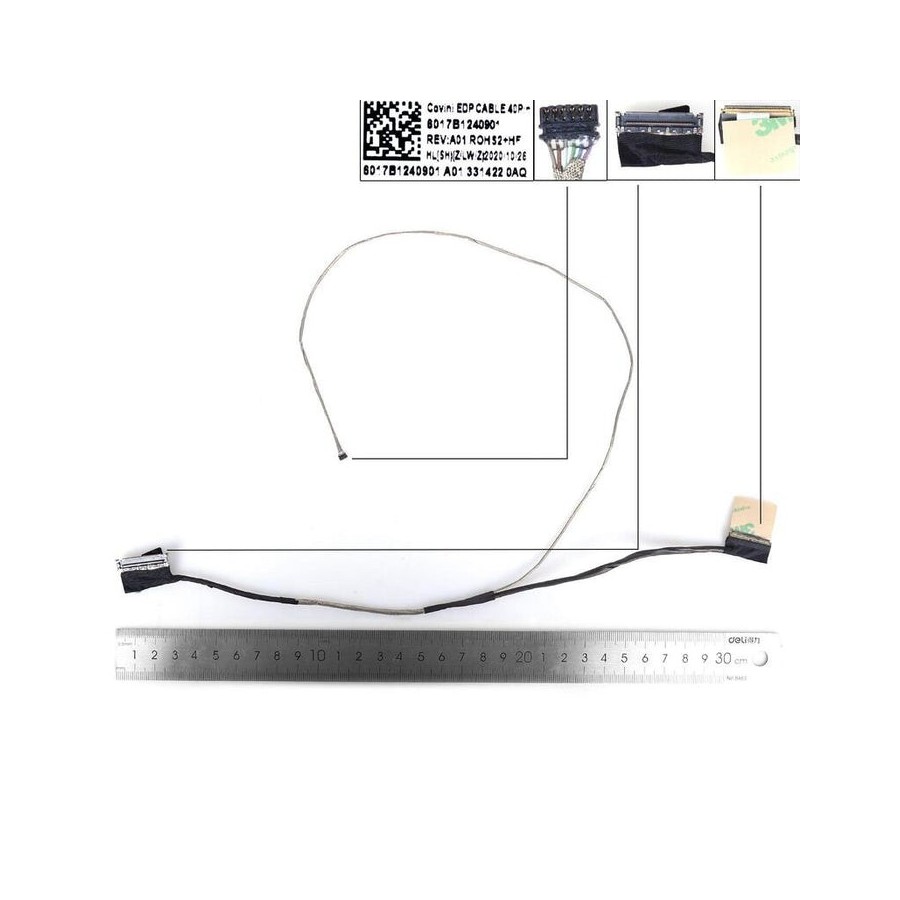 Cable lcd led cable táctil lcd edp de 40 pines para acer predator helios 300 ph315 52 6017b1241501 6017b1240901 6017b1315001 601