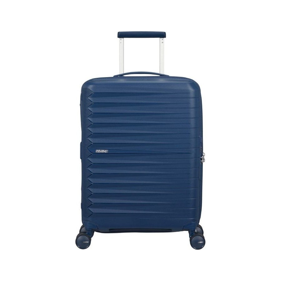 Maleta de cabina american tourister fastforward spinner expansible 55cm 55x40x23cm 4 ruedas azul marino