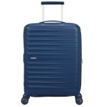 Maleta de cabina american tourister fastforward spinner expansible 55cm 55x40x23cm 4 ruedas azul marino