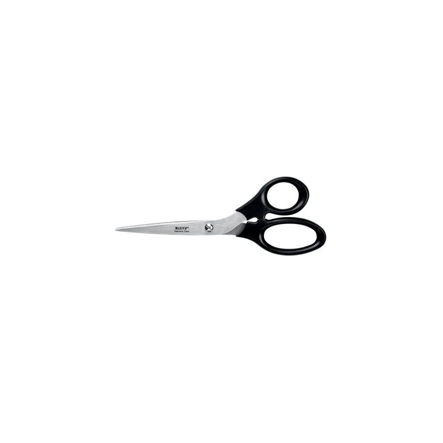 Leitz tijeras de acero inoxidable 20cm - agarre ergonomico - negro
