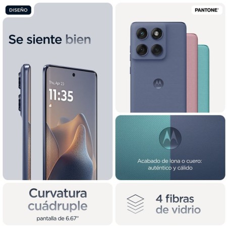 Motorola edge 60 fusion (6.67") sim doble android 15 5g usb tipo c 8 gb 256 gb 5200 mah gris