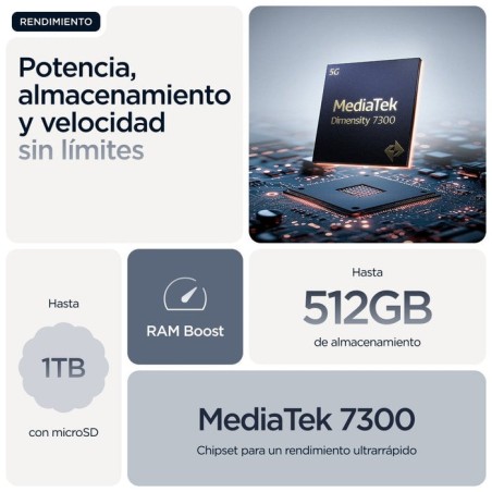 Motorola edge 60 fusion (6.67") sim doble android 15 5g usb tipo c 8 gb 256 gb 5200 mah gris