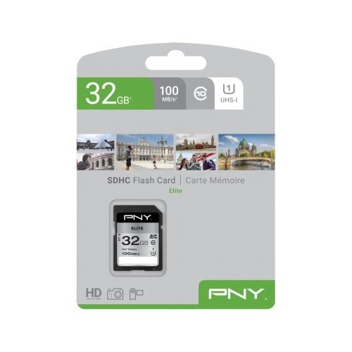Card pny elite - flash-speicherkarte - 32 gb - uhs-i u1   class10