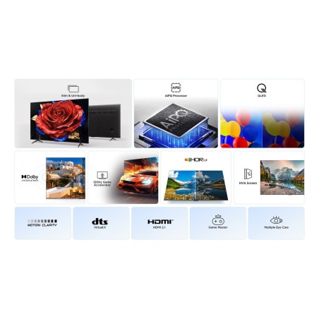 Televisor tcl qled 75p7k 75' ultra hd 4k smart tv wifi