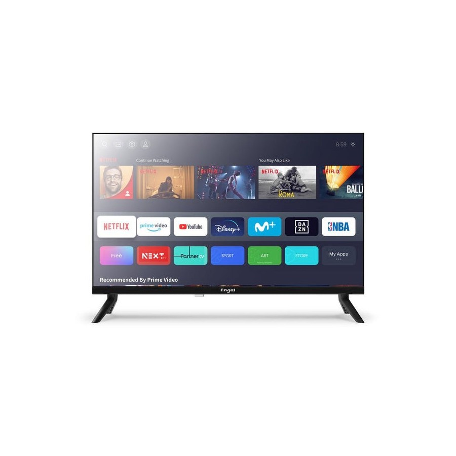 Televisor engel  24"-tdt2/c/s - hd -smartv netflix/amazon. modo hospitality