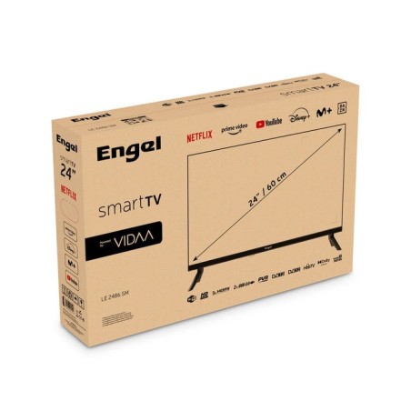 Televisor engel  24"-tdt2/c/s - hd -smartv netflix/amazon. modo hospitality