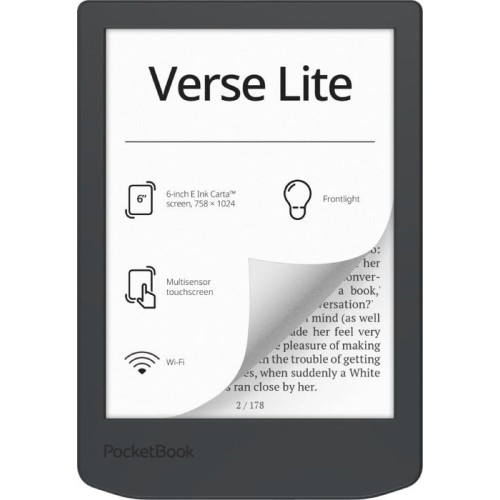 Pocketbook verse lite lectore de e-book pantalla táctil 8 gb wifi gris