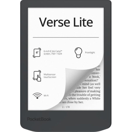 Pocketbook verse lite lectore de e-book pantalla táctil 8 gb wifi gris