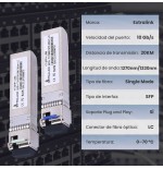 Extralink yt-sfp+ lra/lrb sfp+ 1xlc (single-mode) 1270/1330nm bidi 20km - pair