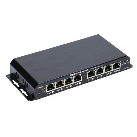 Extralink ex.1025 extralink 8-port gbe unmanaged poe switch 18-57v dc, in set 24v 60w poweradapter