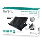 Ewent disipador portatil hasta 17"1 ventilador 2 puertos usb ew1258
