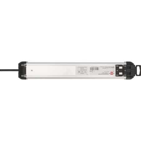 Brennenstuhl 1391030611 base múltiple 3 m 6 salidas ac interior negro, plata