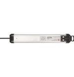 Brennenstuhl 1391030611 base múltiple 3 m 6 salidas ac interior negro, plata