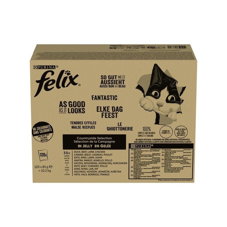 Comida húmeda para gatos purina felix countryside selection  120x85g