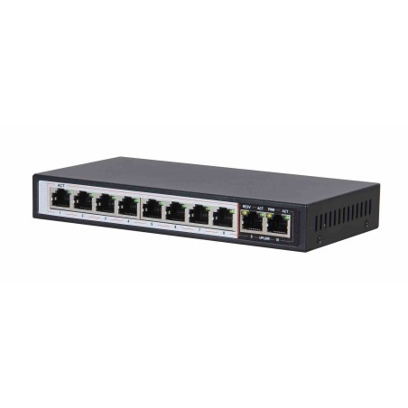 Extralink 8 ports poe switch 802.3af 48v 96w