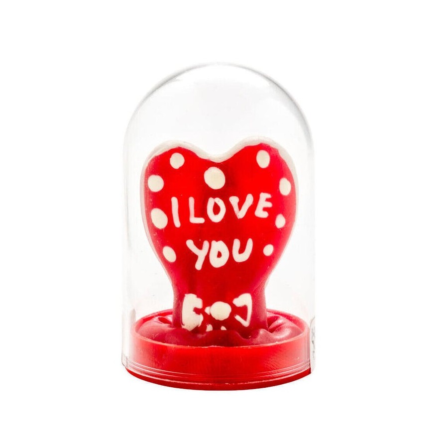 Condomerie - preservativo decorativo pintado a mano corazón - te amo modelo 1
