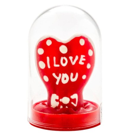 Condomerie - preservativo decorativo pintado a mano corazón - te amo modelo 1