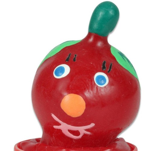Condomerie - preservativo decorativo pintado a mano tomate
