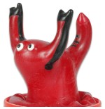 Condomerie - preservativo decorativo pintado a mano escorpio rojo