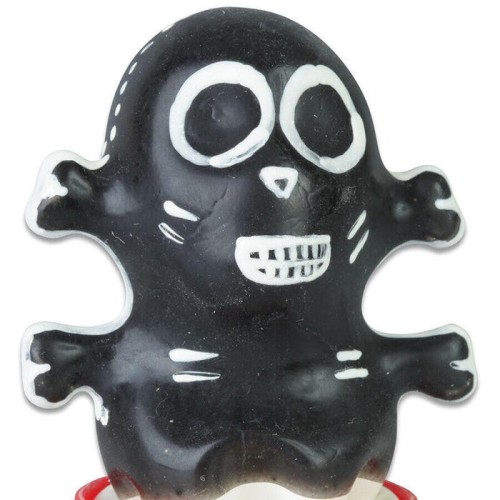 Condomerie - preservativo decorativo pintado a mano calavera negra modelo 1
