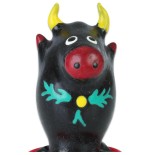 Condomerie - preservativo decorativo pintado a mano toro negro modelo 1