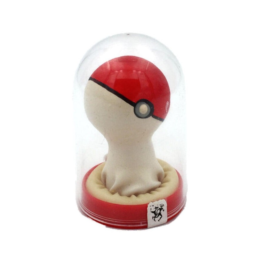Condomerie - preservativo decorativo pintado a mano pokebola rojo-blanco