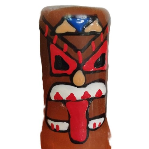 Condomerie - preservativo decorativo pintado a mano tótem tiki-01