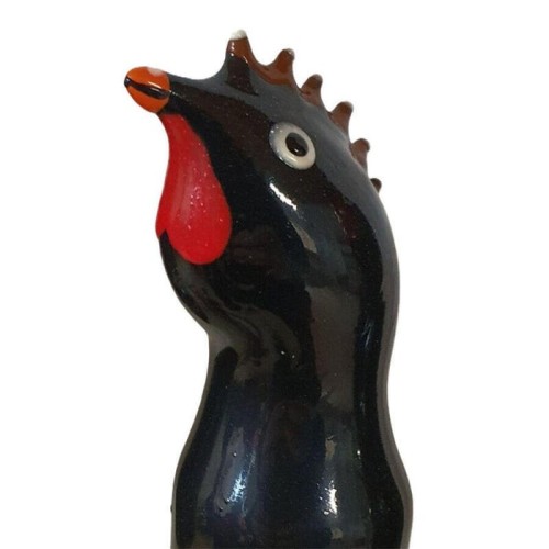 Condomerie - preservativo decorativo pintado a mano gallo negro