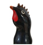 Condomerie - preservativo decorativo pintado a mano gallo negro
