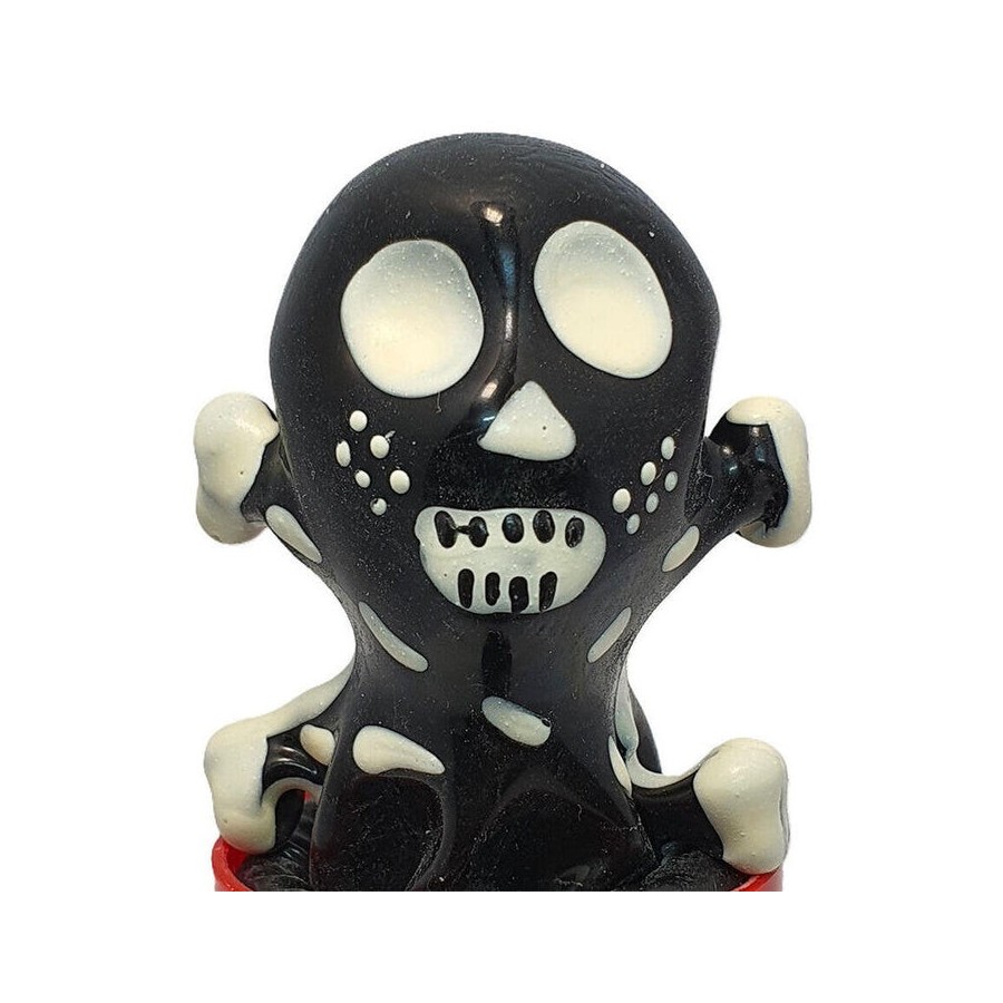 Condomerie - preservativo decorativo pintado a mano calavera negra modelo 2