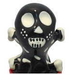 Condomerie - preservativo decorativo pintado a mano calavera negra modelo 2