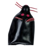 Condomerie - preservativo decorativo pintado a mano ratón negro xl
