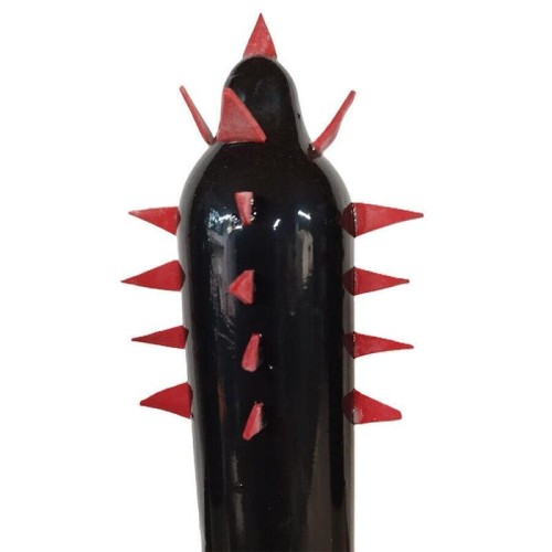 Condomerie - preservativo decorativo pintado a mano cactus negro xl