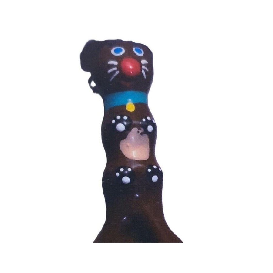 Condomerie - preservativo decorativo pintado a mano perro salchicha marrón xl